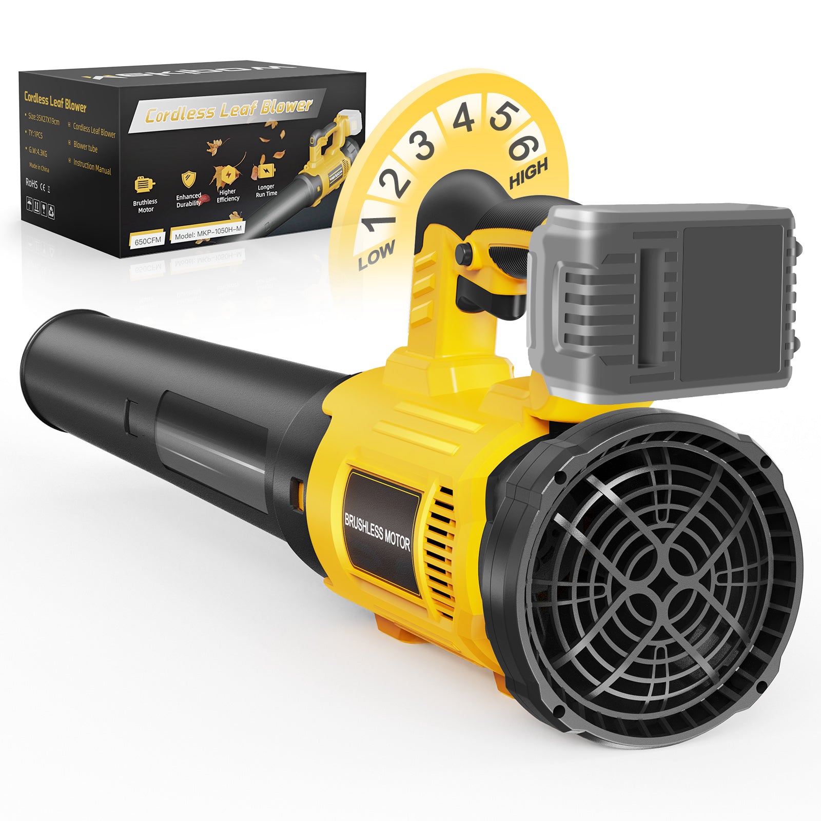 MekiPow Cordless Leaf Blower, Compatible with Dewalt 20V Max Battery (Battery Not Included)