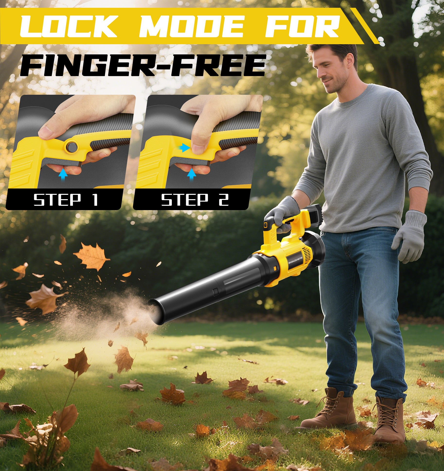 MekiPow Cordless Leaf Blower, Compatible with Dewalt 20V Max Battery (Battery Not Included)