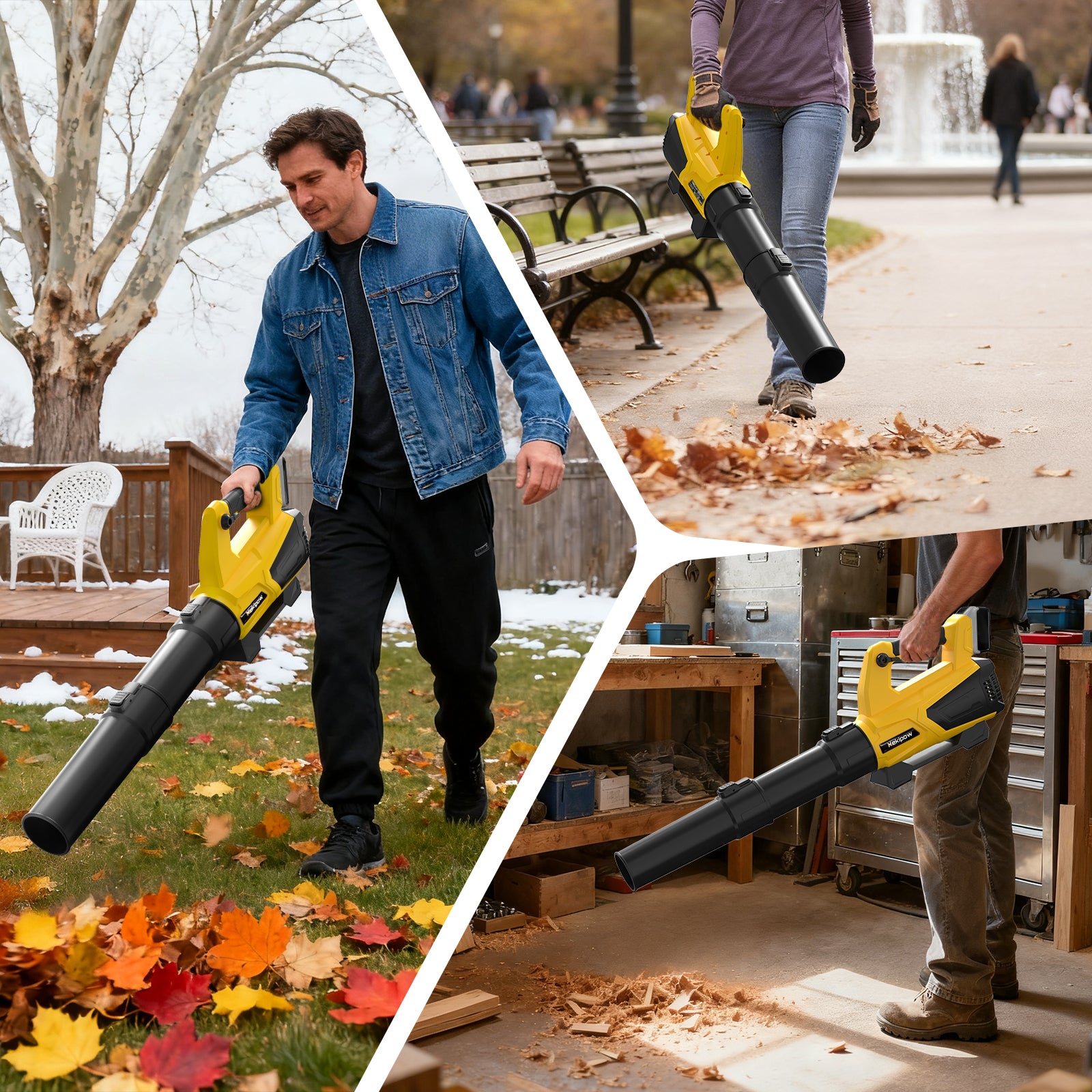 MekiPow Cordless Leaf Blower, Compatible with Dewalt 20V Max Battery 650 CFM Electric Handheld Leaf Blower (Battery Not Included)