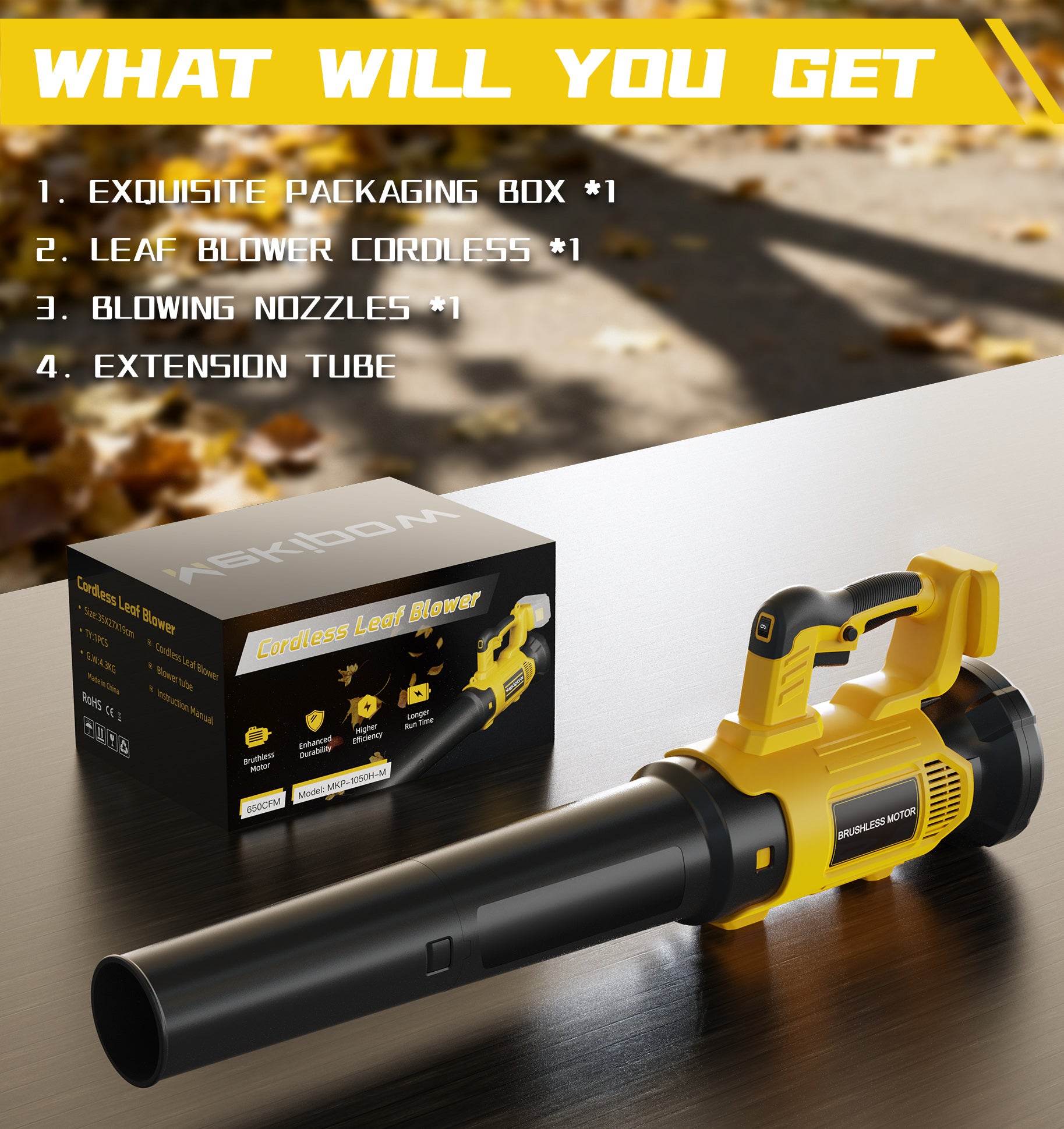 MekiPow Cordless Leaf Blower, Compatible with Dewalt 20V Max Battery (Battery Not Included)