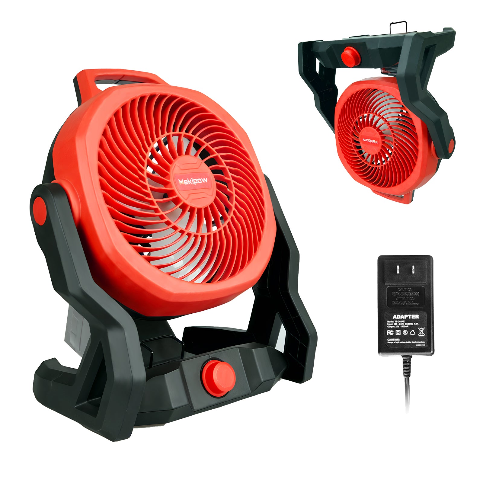 MekiPow Cordless Jobsite Fan, Compatible with Milwaukee 18V Max Battery (Battery Not Included)