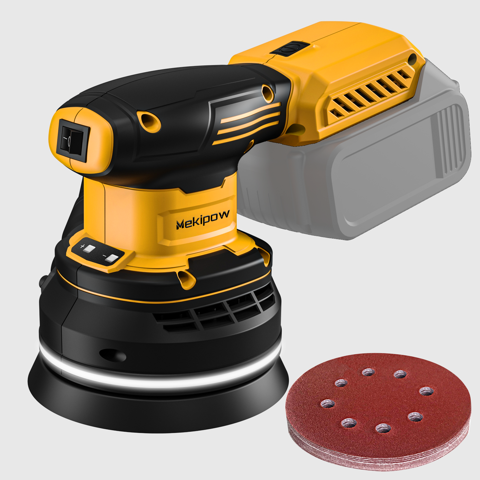 Cordless Brushless Random Orbital Sander, Compatible with Dewalt 20V Battery (Battery Not Included)