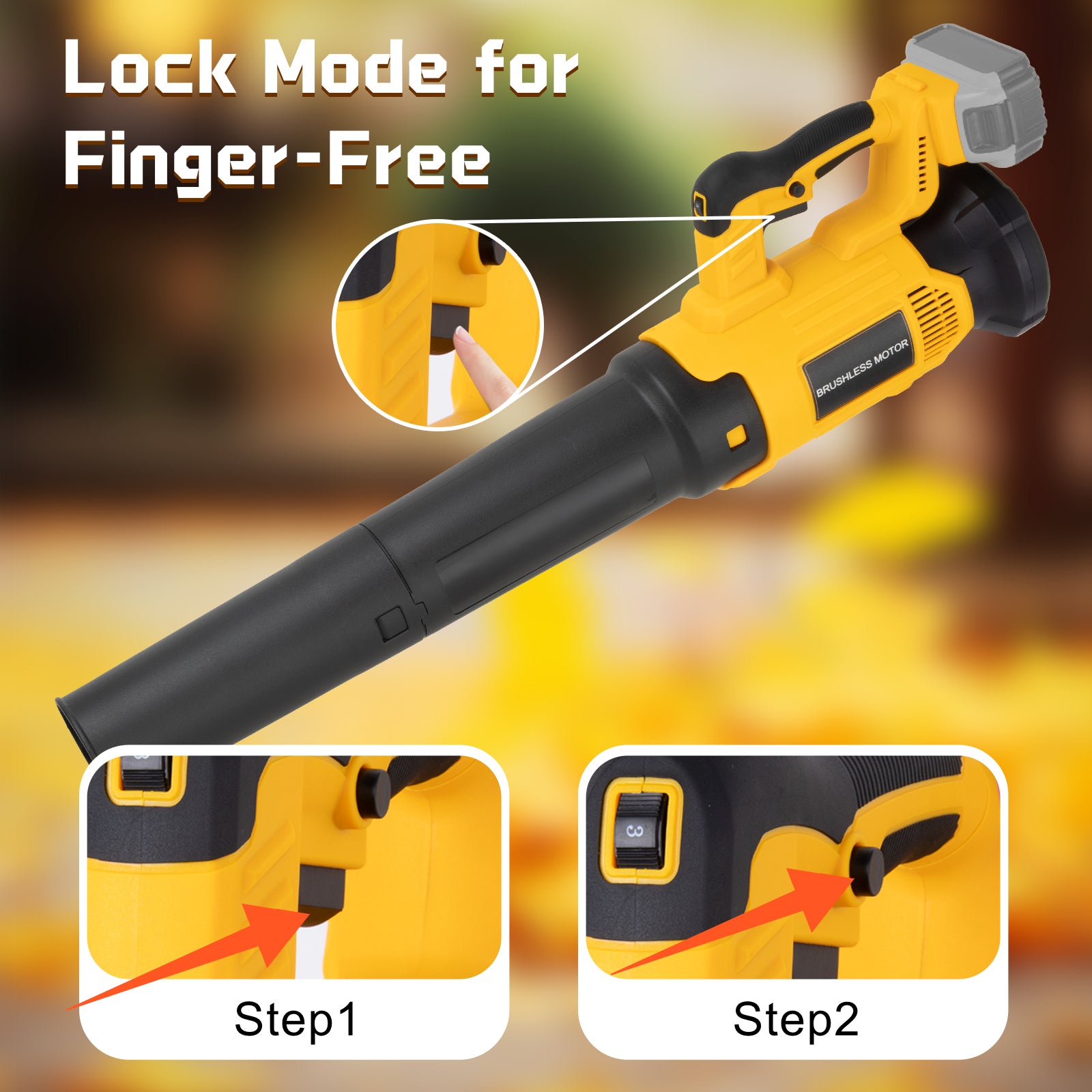 MekiPow Cordless Leaf Blower, Compatible with Dewalt 20V Max Battery (Battery Not Included)