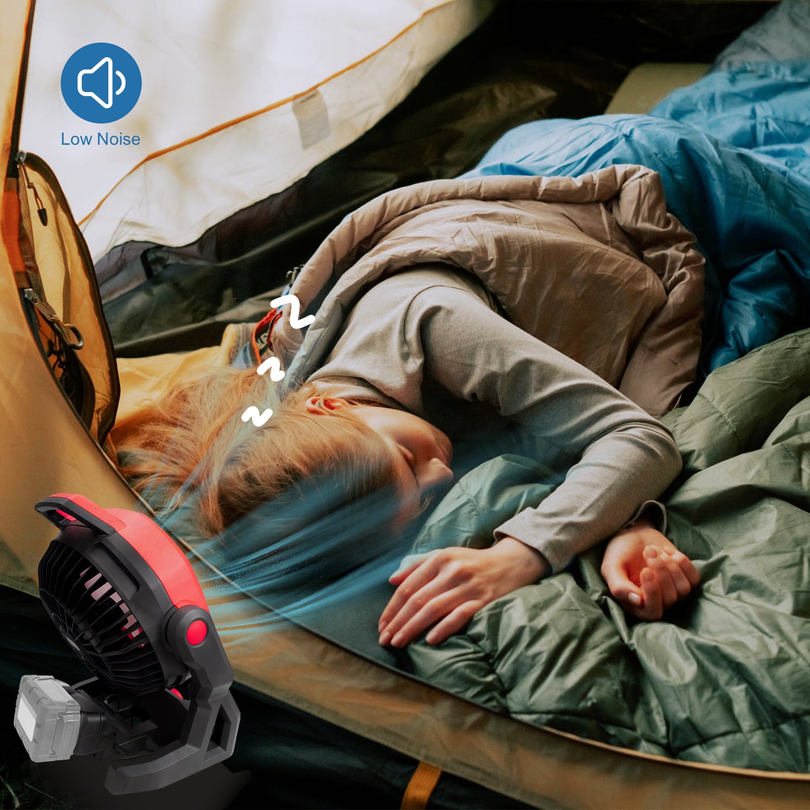 MekiPow Cordless Jobsite Fan, Compatible with Milwaukee 18V Max Battery (Battery Not Included)