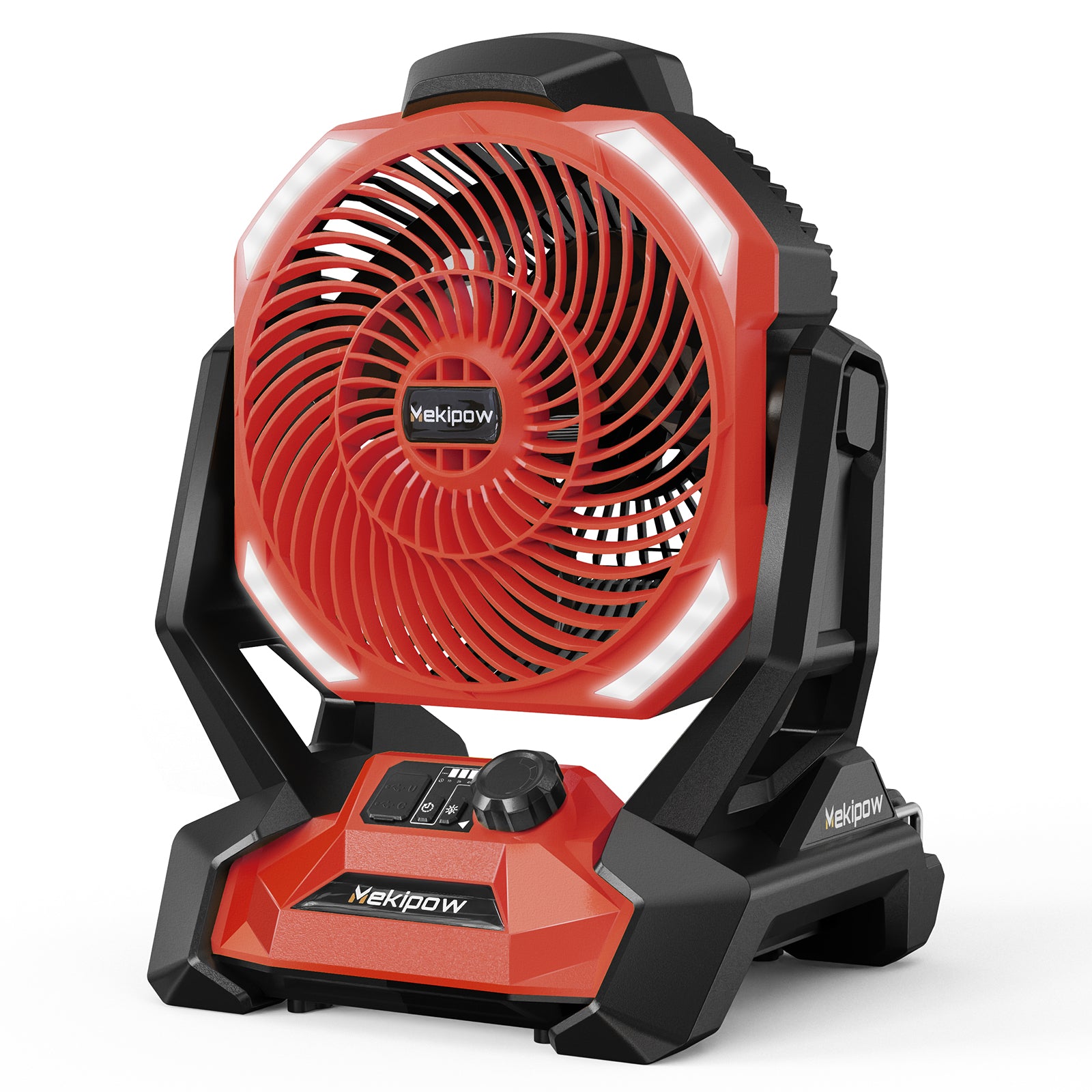 MekiPow Cordless Jobsite Fan, Compatible with Milwaukee 18V Battery for Outdoor, Camping, Workshops, Office, RV (Battery Not Included)