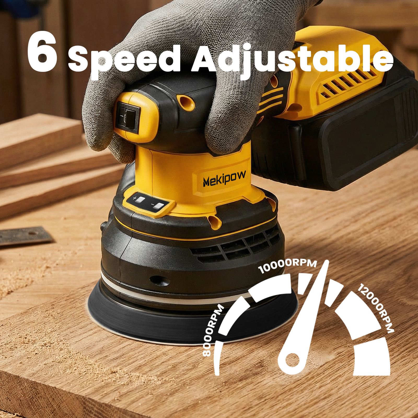 Cordless Brushless Random Orbital Sander, Compatible with Dewalt 20V Battery (Battery Not Included)