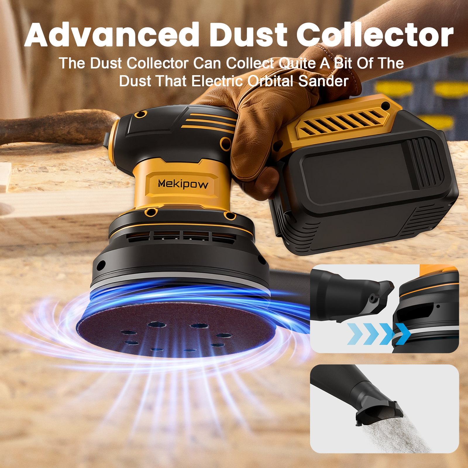 Cordless Brushless Random Orbital Sander, Compatible with Dewalt 20V Battery (Battery Not Included)