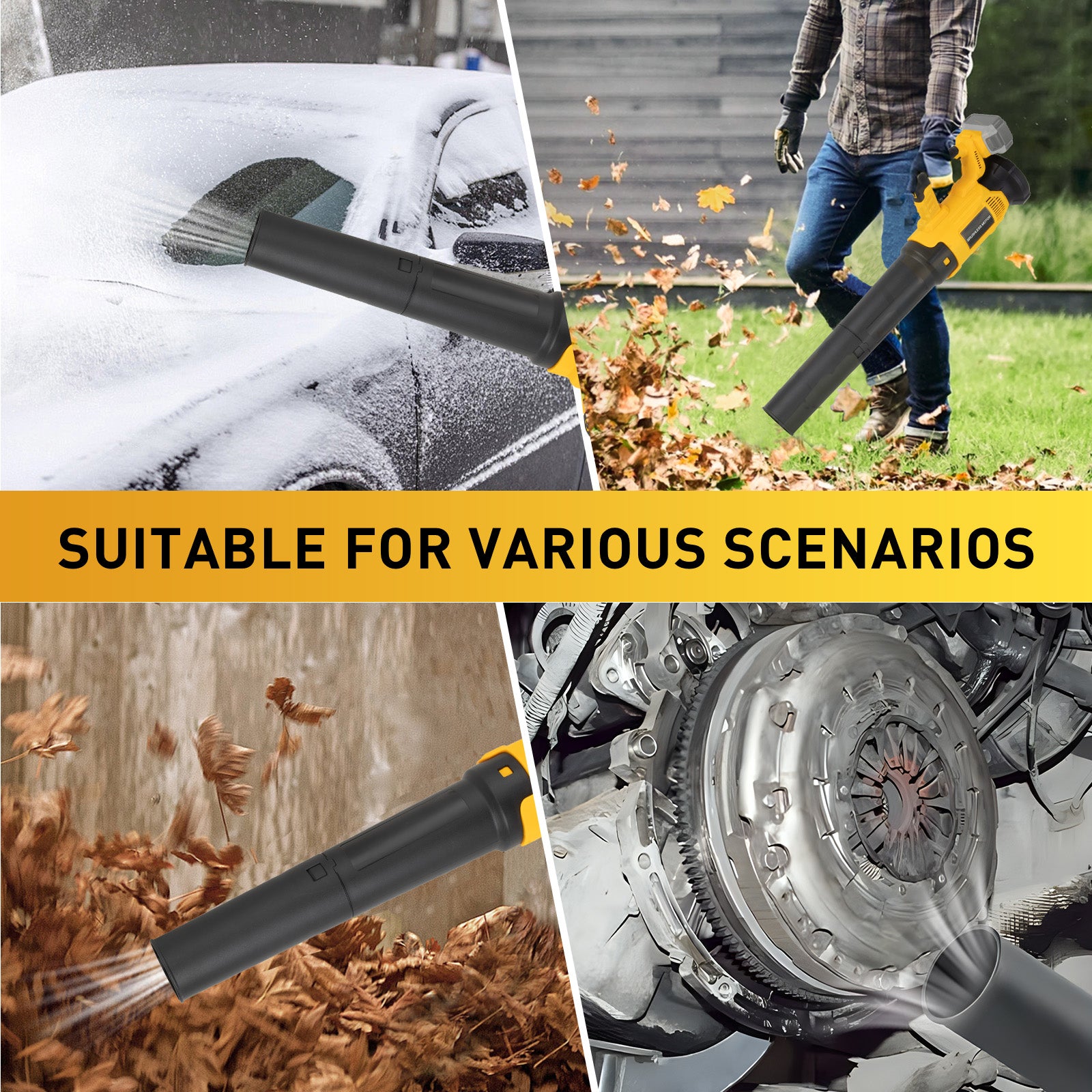 MekiPow Cordless Leaf Blower, Compatible with Dewalt 20V Max Battery (Battery Not Included)