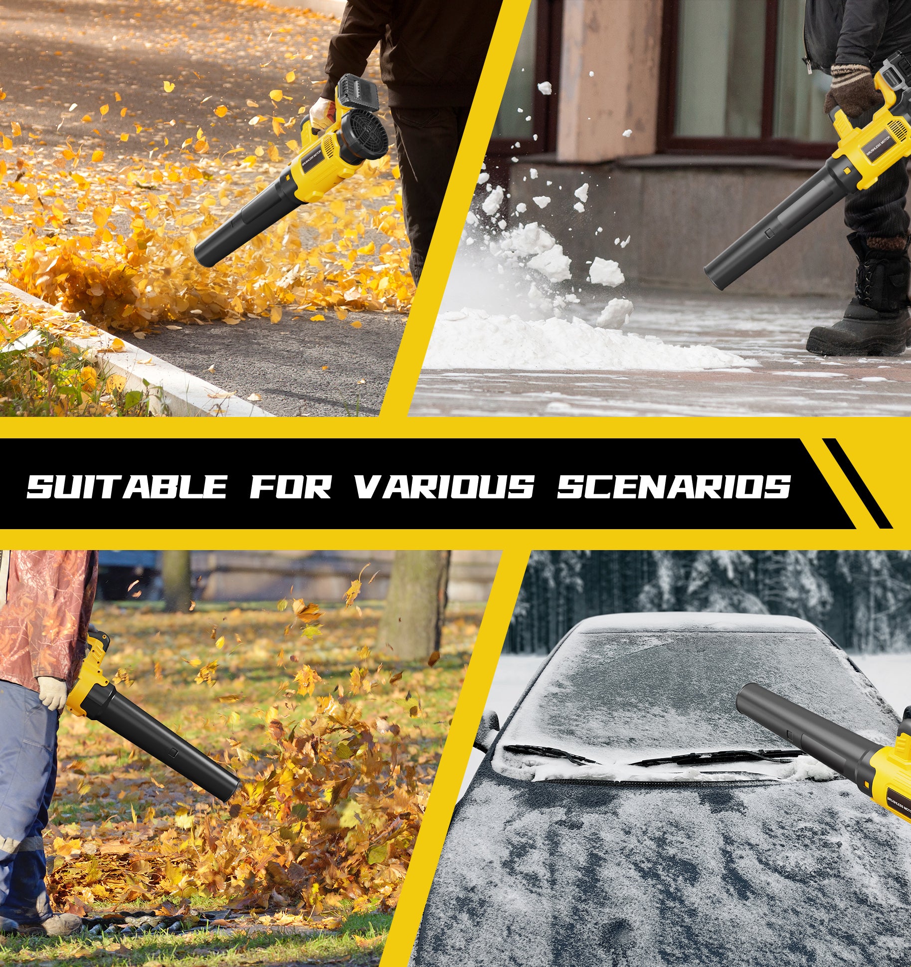 MekiPow Cordless Leaf Blower, Compatible with Dewalt 20V Max Battery (Battery Not Included)